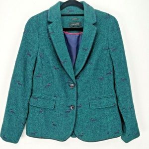 Aberdeen Dachshund Wiener Dog Embroidered Wool Blazer Jacket 16